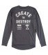 RUCKUS LONG SLEEVE RIDE TEE  DESTROY CARBON