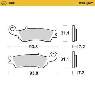 Pastillas freno Nitro SPORT YAMAHA: YZ250/450 · Motomaster