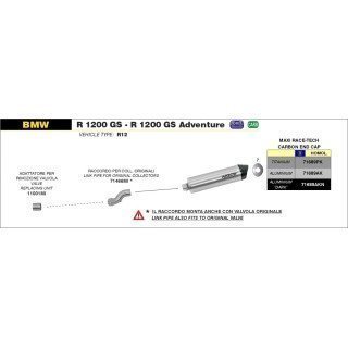 Adaptador para la eliminación de la válvula BMW R 1200 GS'10-12 / BMW R 1200 RT'10-12