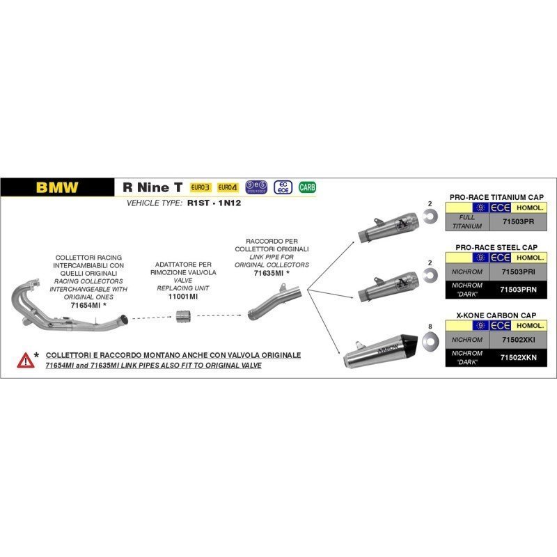 Adaptador para la eliminación de la válvula BMW R 1200 GS'10-12 / BMW R 1200 RT'10-12