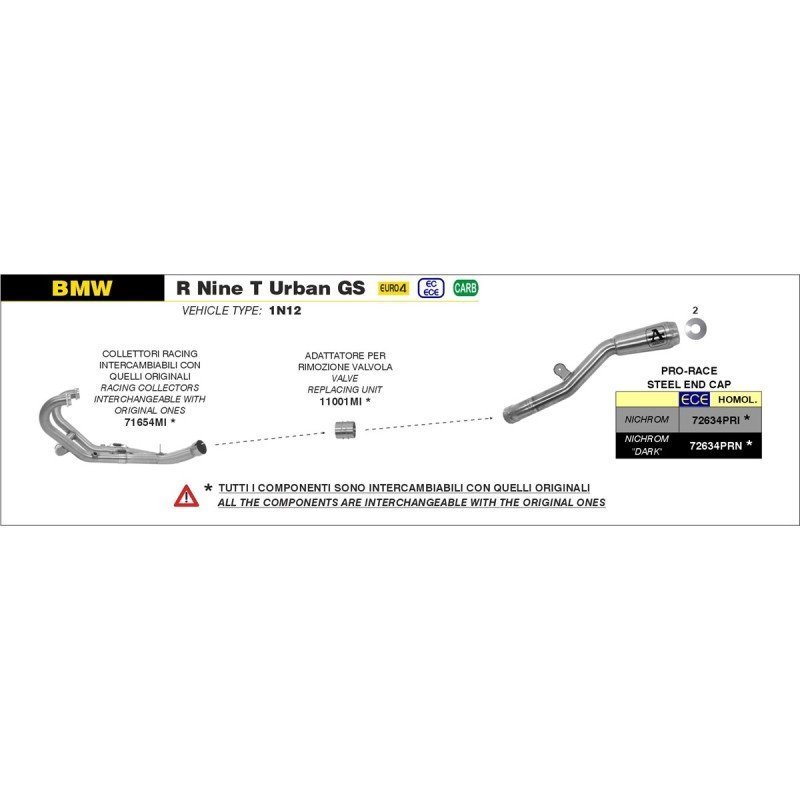Adaptador para la eliminación de la válvula BMW R 1200 GS'10-12 / BMW R 1200 RT'10-12