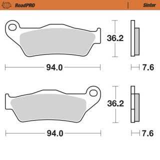 Pastillas freno RoadPro Sinter Front · Motomaster