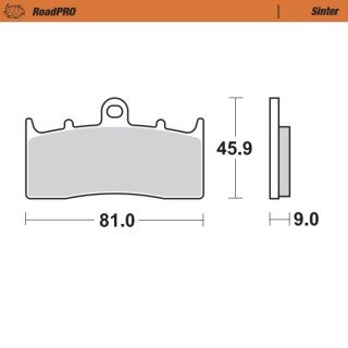 Pastillas freno RoadPro Sinter Front · Motomaster