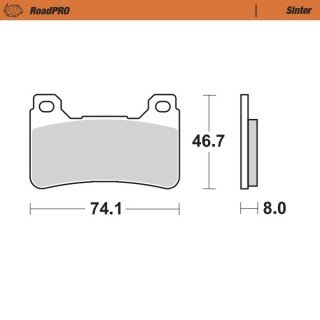 Pastillas freno RoadPro Sinter Front · Motomaster