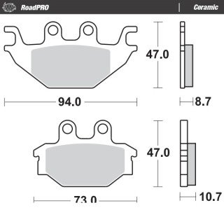 Pastillas freno RoadPro Ceramic · Motomaster
