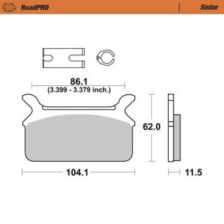 Pastillas freno RoadPro Sinter Rear · Motomaster