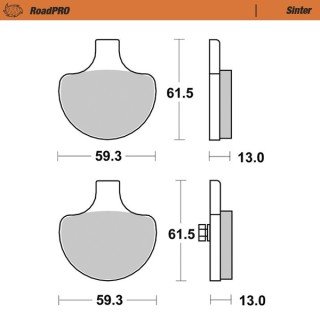 Pastillas freno RoadPro Sinter Front · Motomaster