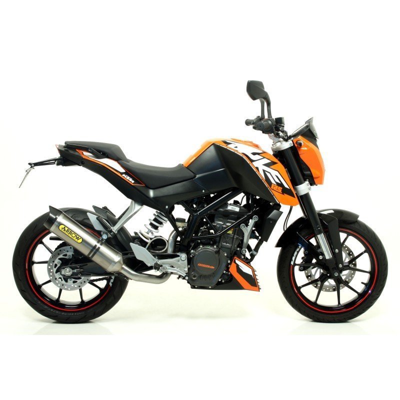 Silenciador Street Thunder de aluminio negro copa carbono KTM DUKE125'11 / KTM DUKE 200'12-13