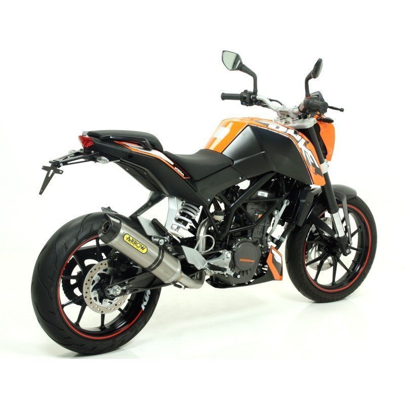 Silenciador Street Thunder de aluminio negro copa carbono KTM DUKE125'11 / KTM DUKE 200'12-13