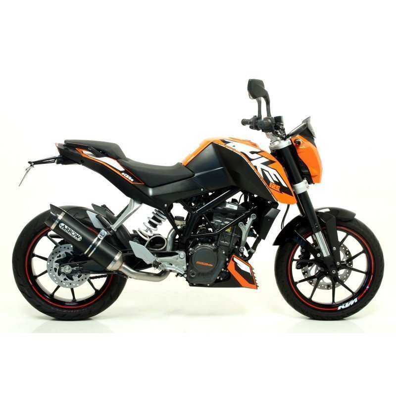 Silenciador Street Thunder de aluminio negro copa carbono KTM DUKE125'11 / KTM DUKE 200'12-13