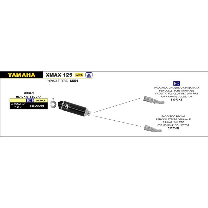 Conector catalítico YAMAHA X-MAX 125 '18/20