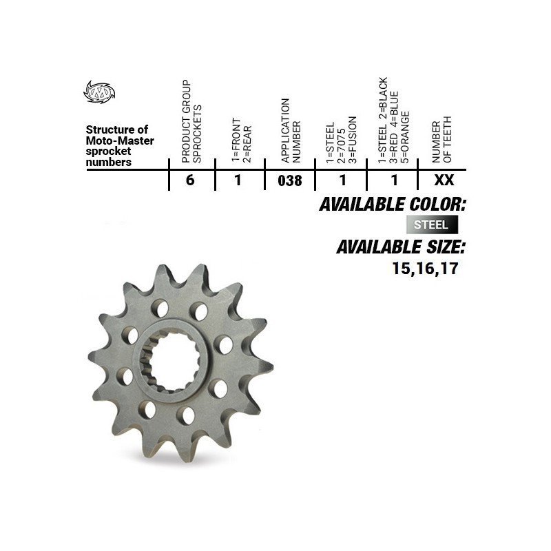 Piñón Motomaster (428-16T) TM