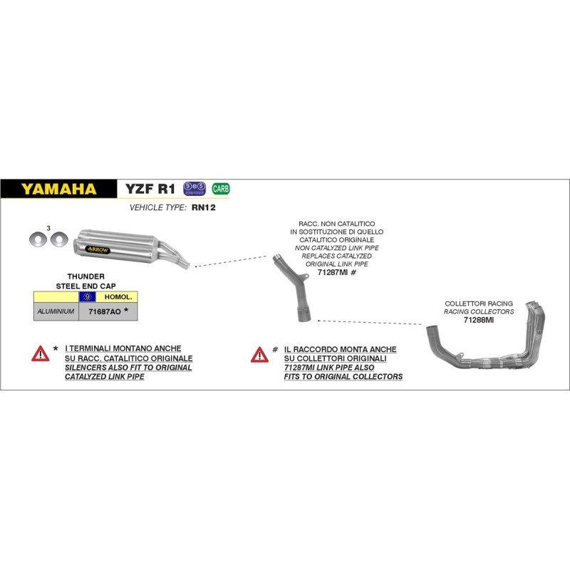 Colector racing YAMAHA YZF R1'04-06