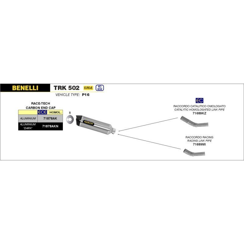 Conector central catalítico BENELLI TRK 502 '17/18