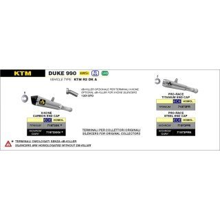 Silencioso Pro-Race Titanio KTM DUKE 990 2024