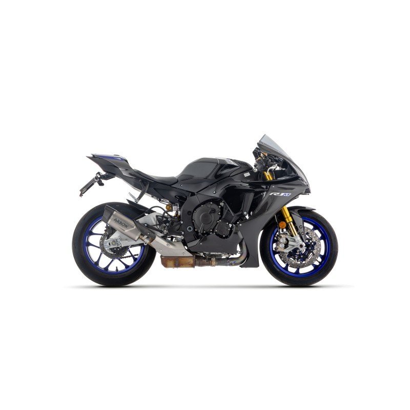 Silenciador Indy Race EVO en Titanio copa carbono YAMAHA YZF R1 2017/2025