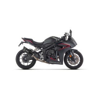 Kit completo con Silenciador Indy Race EVO de aluminio negro HONDA CBR 650 R E5+ 2024/'25