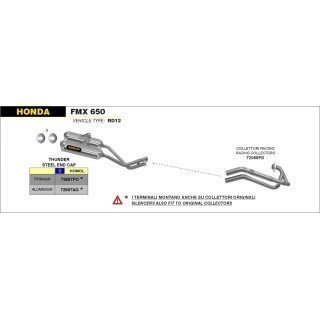 Colector inox 2:2 HONDA FMX 650'05-06