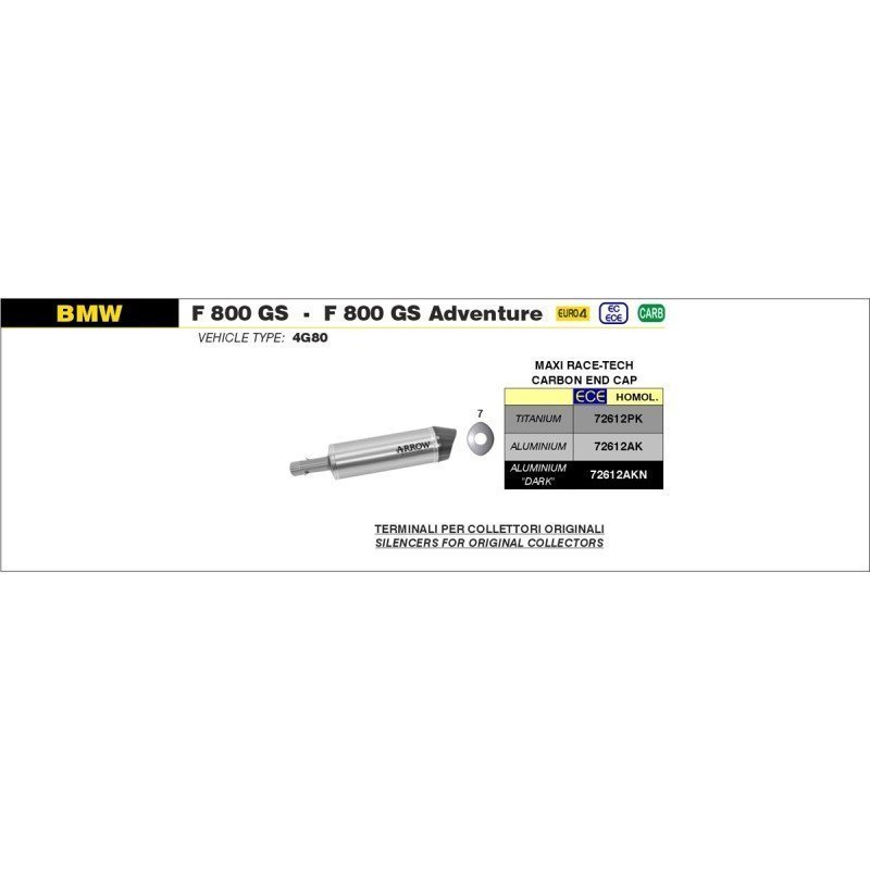 Silenciador Maxi Race-Tech Approved de aluminio fondo en carbono