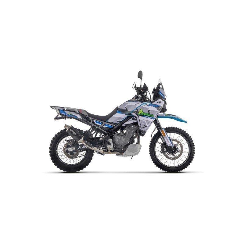 Silenciador Indy Race EVO de aluminio negro copa acero CF MOTO 450MT '24