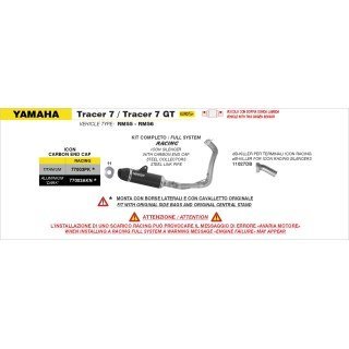 Kit completo con Silenciador Icon en Titanio YAMAHA TRACER 7/7GT E5+ 2025