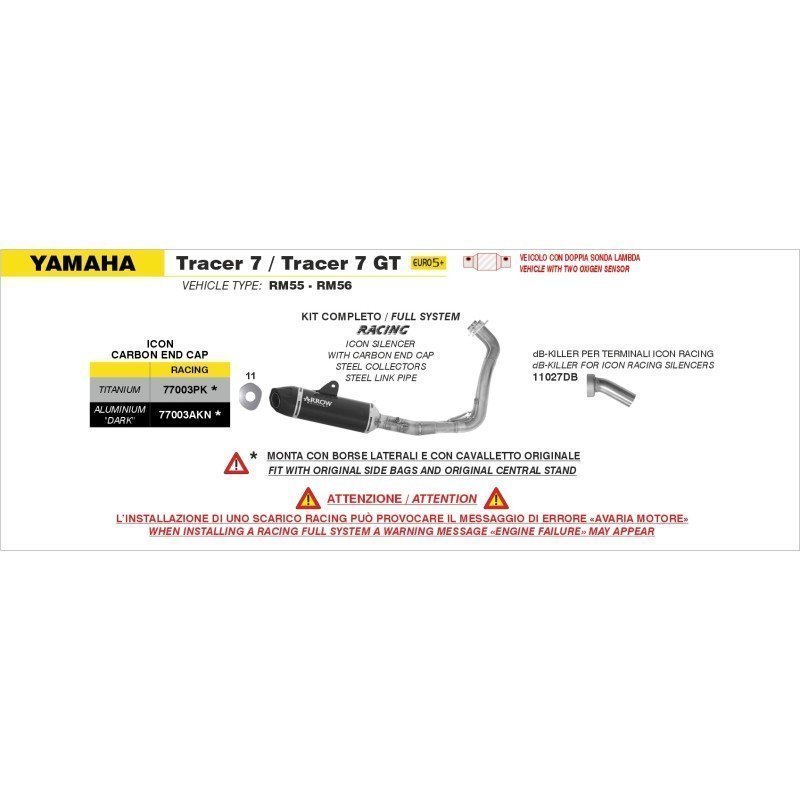 Kit completo con Silenciador Icon en Titanio YAMAHA TRACER 7/7GT E5+ 2025
