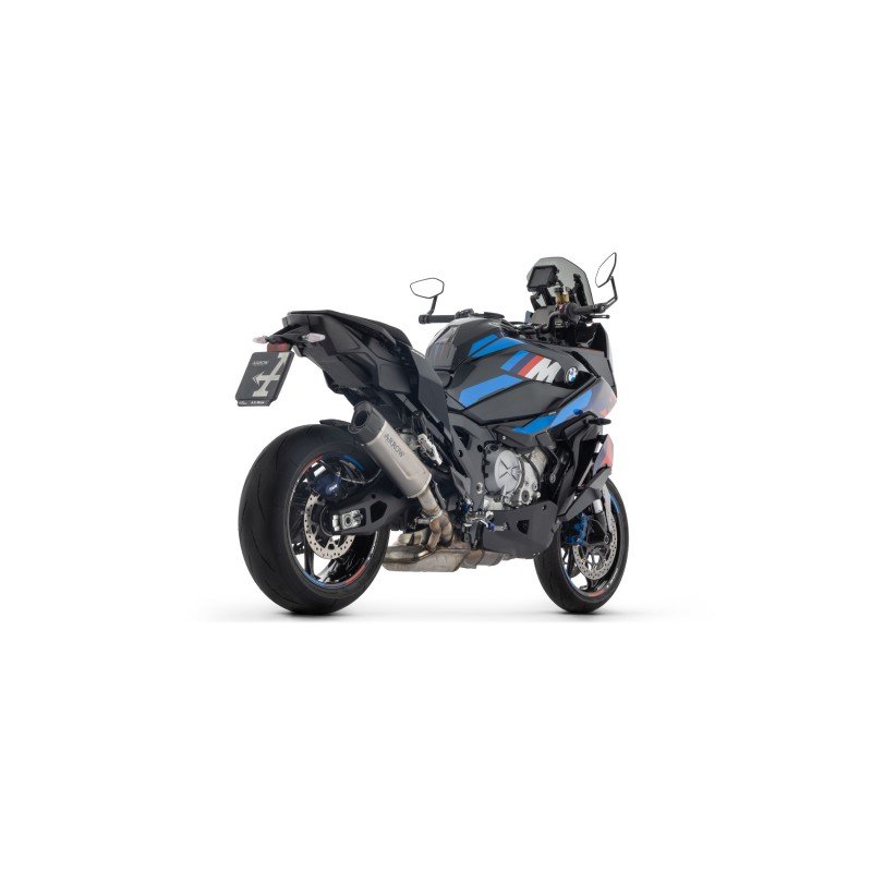 Silenciador Indy Race EVO en Titanio fondo en carbono BMW M1000XR E5+ 2025